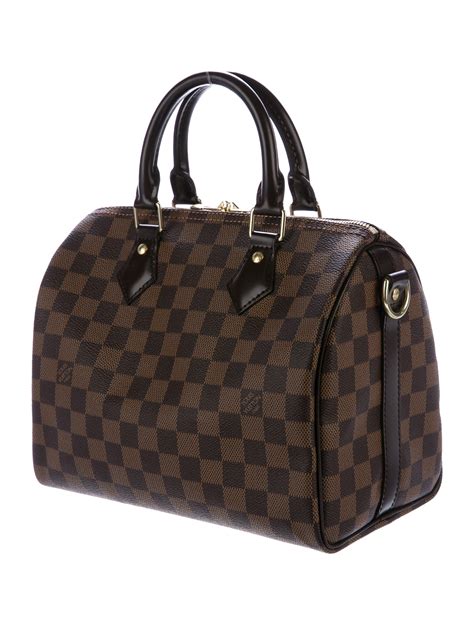 louis vuitton speedy 25 damier with strap|authentic louis Vuitton Speedy 25.